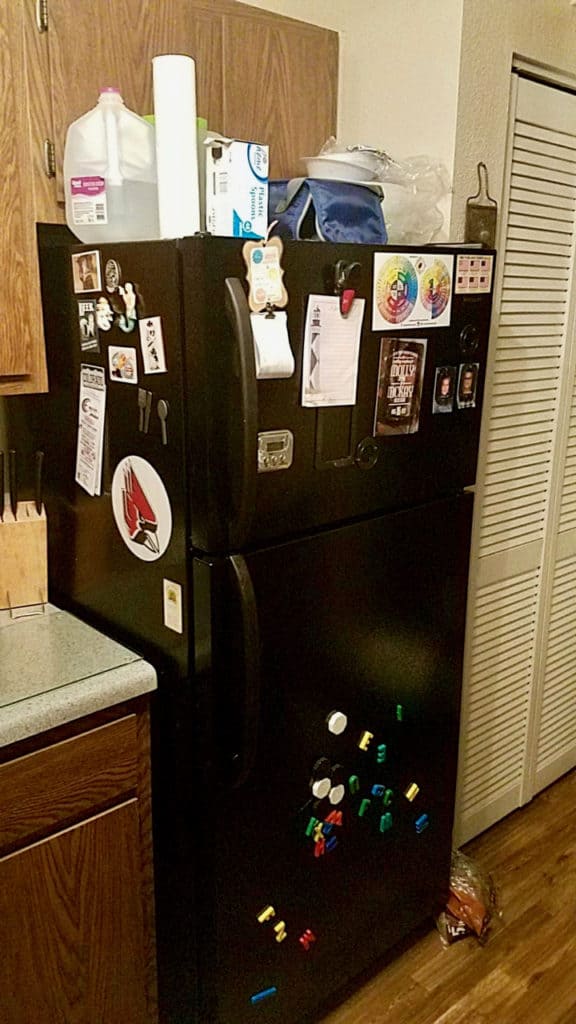 Wanna see what our refrigerators really look like? I'll tell ya right now, they're not Post Perfect! | We Three Shanes