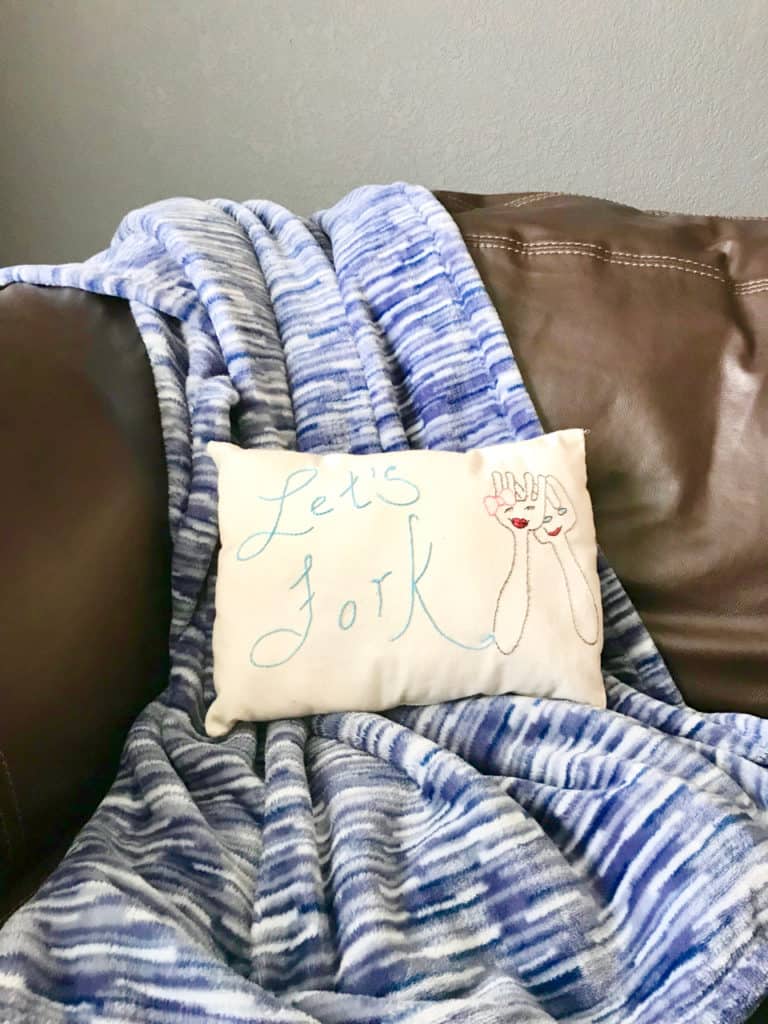 Need a Valentine's Day Gift your significant other will Flip Over?  Help a lover out with this DIY pillow to let them know when you're in the mood. This is one handmade gift they'll LOVE! | We Three Shanes