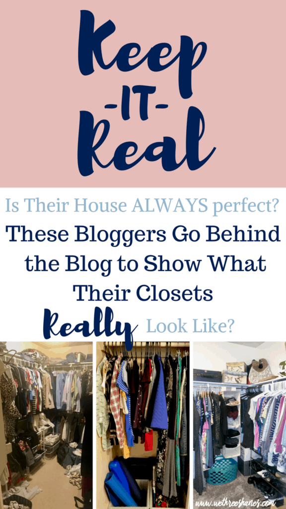We want to show you the real in our lives not just the post perfect side of things. Our readers pick what they want to see. Are you curious to see what our closets usually look like? Just keep reading! | We Three Shanes