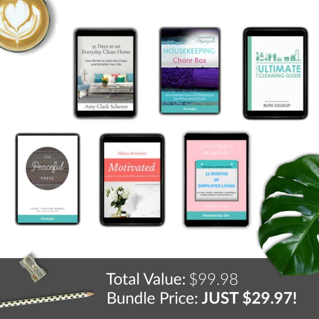 129 Resources to help you thrive in homemaking & mothering.  One tiny price. The Ultimate Homemaking Bundle is the MUST HAVE HOMEMAKING COLLECTION OF THE YEAR & it's only on sale for 6 days. Grab yours now before it goes away! | We Three Shanes