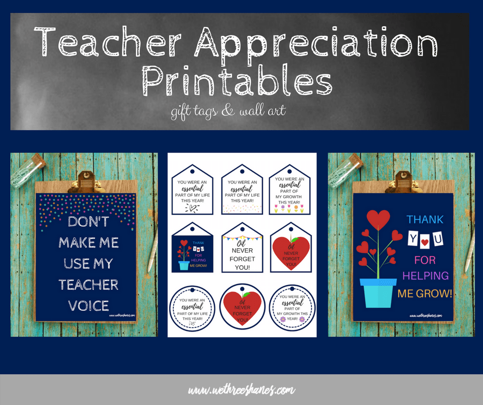 Teacher Appreciation Printables