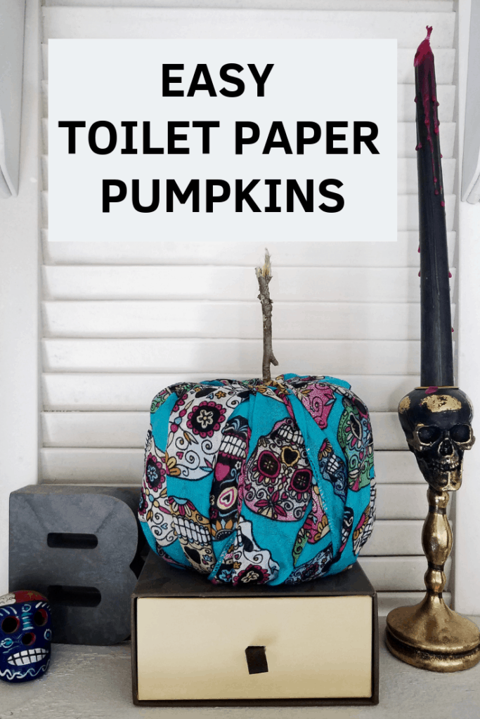 Using supplies from around the house, these Easy Toilet Paper Pumpkins are made in minutes at virtually no cost. No need to store them after the Holidays, making them perfect Fall decor. | We Three Shanes