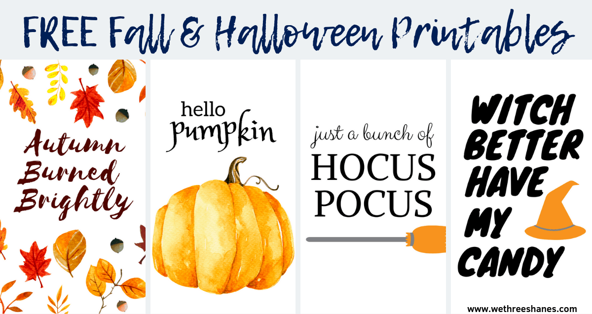 Free Fall and Halloween Printables