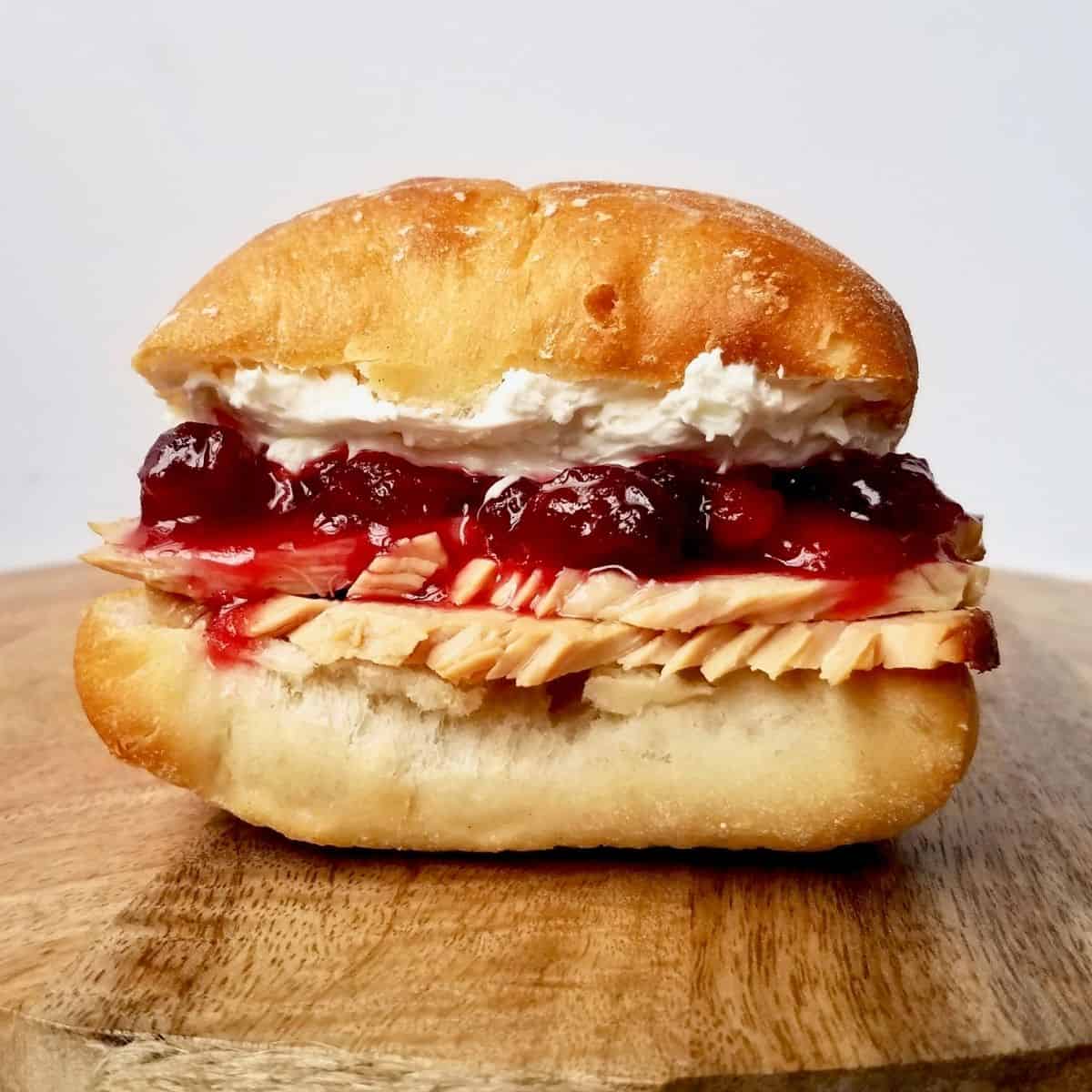 Killer Cranberry Cream Cheese Turkey Sandwich