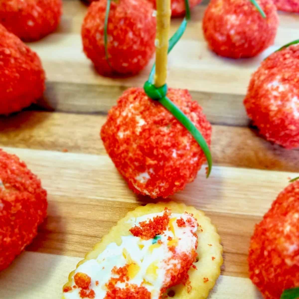 Flamin’ Hot Cheetos Mini Cheese Ball Bites