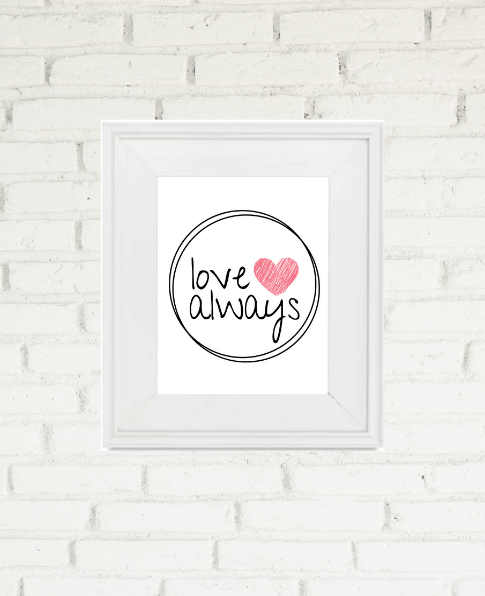 Free Printable Wall Art is a simple and inexpensive way to add a bit of holiday cheer to your home. Don't miss out on these darling Printable Valentine's Day Art prints. Fill your home with love this year! | We Three Shanes