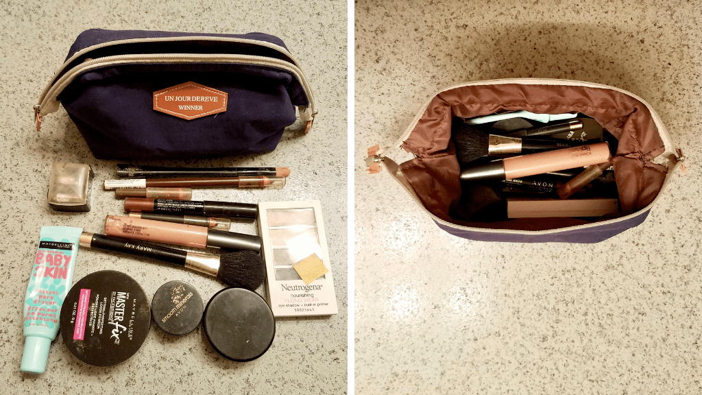 Learn how to downsize your makeup collection to just the essential with this easy to follow, step by step guide and helpful photos. Minimize makeup for better beauty routine.  | We Three Shanes