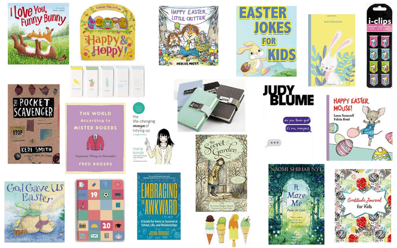 Need some non-candy easter basket ideas for your reader? We've got the best list for kids at every age. | We Three Shanes