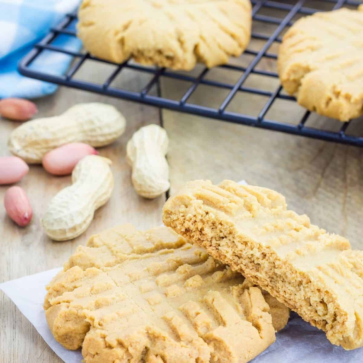 Easy 3 Ingredient Peanut Butter Cookies