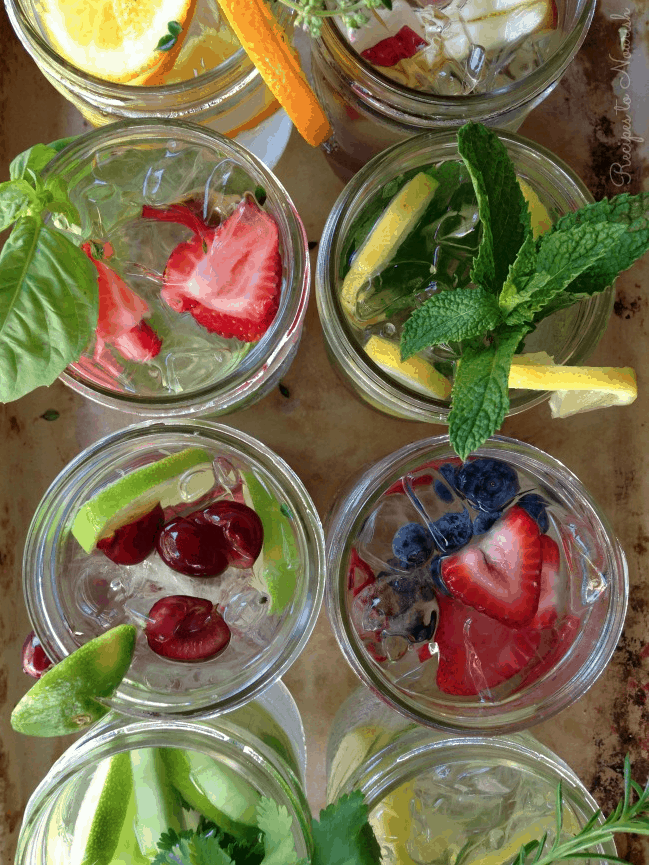Lime Cherry Flavored Water Recipe plus 16 more infused water recipes for you to try. Just follow the link. | We Three Shanes