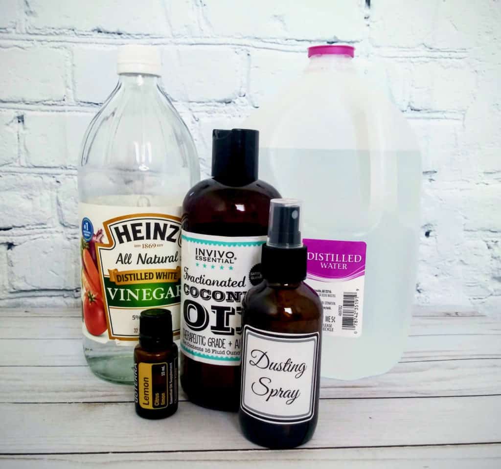 DIY Dusting Spray is made with natural ingredients that kicks dusts butt. It's easy to make and cost less than the store bought chemical filled brands. | We Three Shanes 