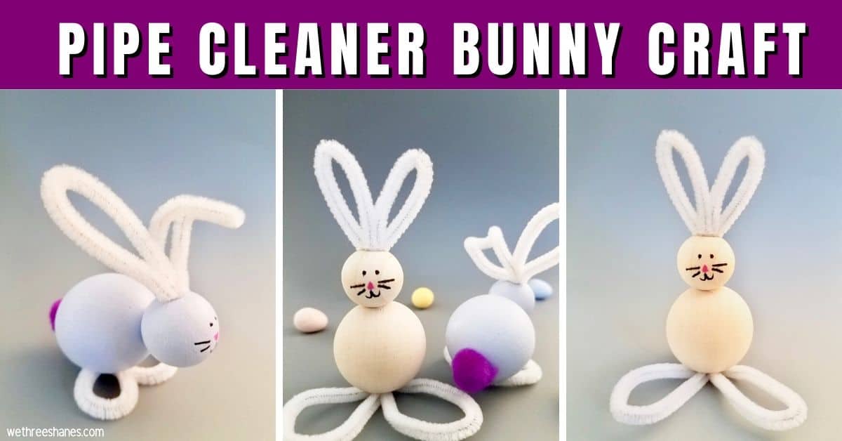 Wood Bead and Pipe Cleaner Bunny