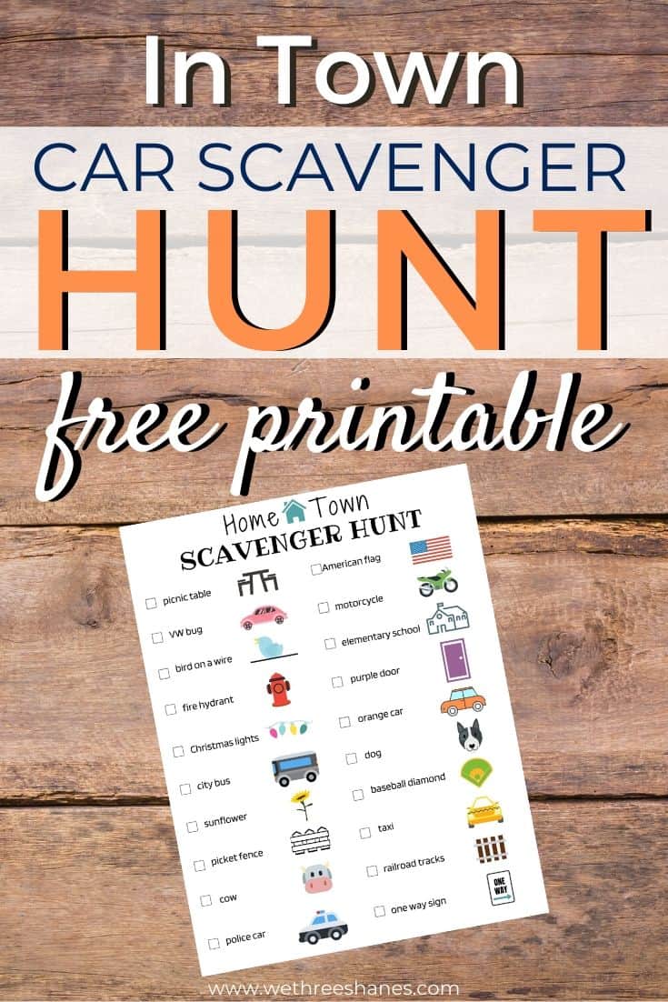 Free Printable Car Scavenger Hunt for your next road trip. Instantly download three different scavenger hunts for kids, tweens, teens/adults. | We Three Shanes