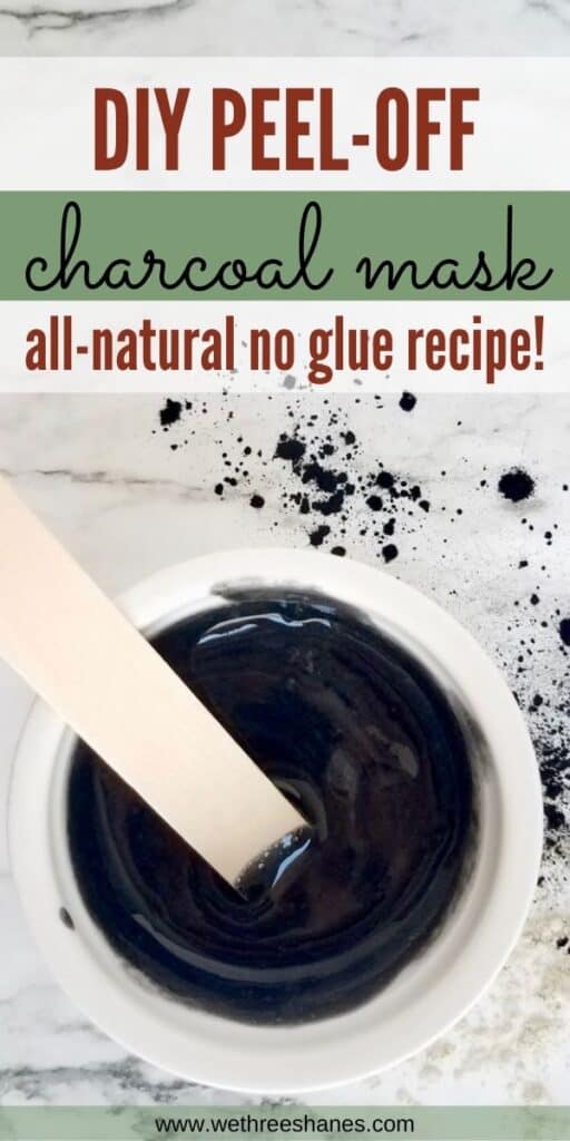 Remove pesky blackheads with this peel-off charcoal mask made with natural ingredients. | We Three Shanes