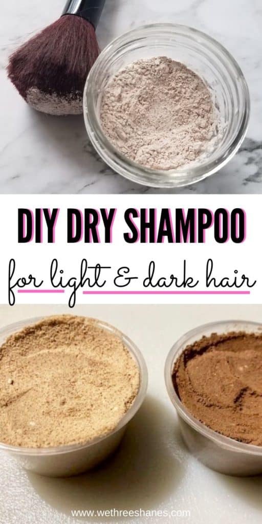 Next time you run out of dry shampoo, run to your pantry instead of the store. This all-natural DIY Dry Shampoo cost pennies to make & really works! | We Three Shanes