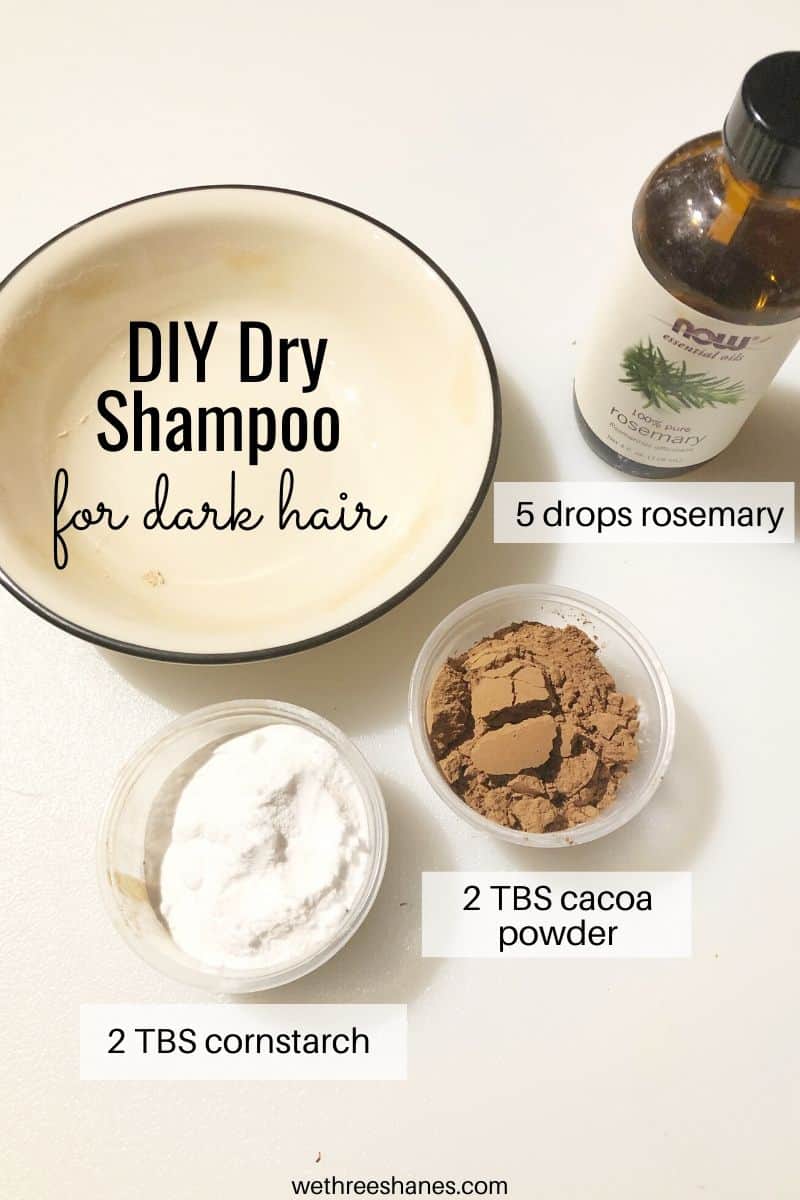 Next time you run out of dry shampoo, run to your pantry instead of the store. This all-natural DIY Dry Shampoo cost pennies to make & really works! | We Three Shanes