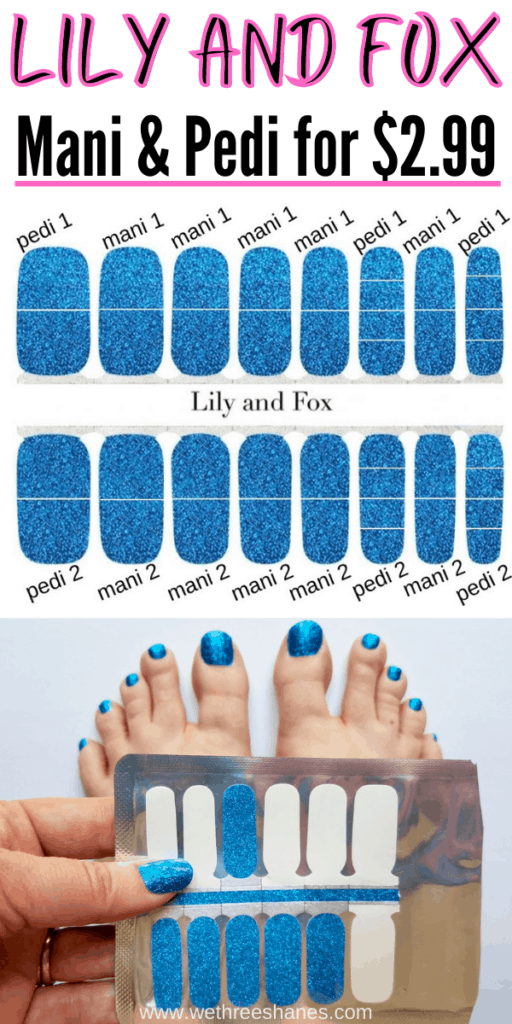 Get the most out of your Lily and Fox nail set with these tips and tricks. You can get 2 salon quality manicures and a pedicure at home for just $2.99! | We Three Shanes