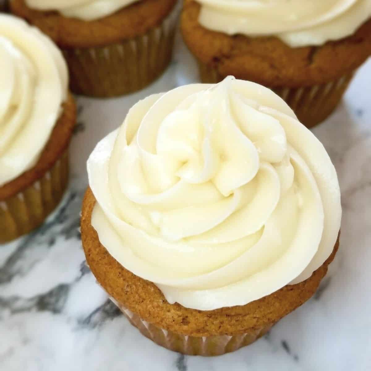 Pumpkin Cupcakes with Maple Cream Cheese Frosting
