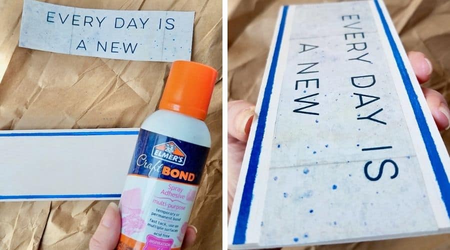 Dollar store calendar craft. An easy home decor craft.