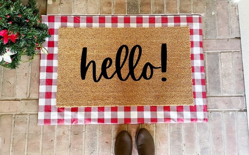 DIY Interchangeable Layered Doormat Tutorial