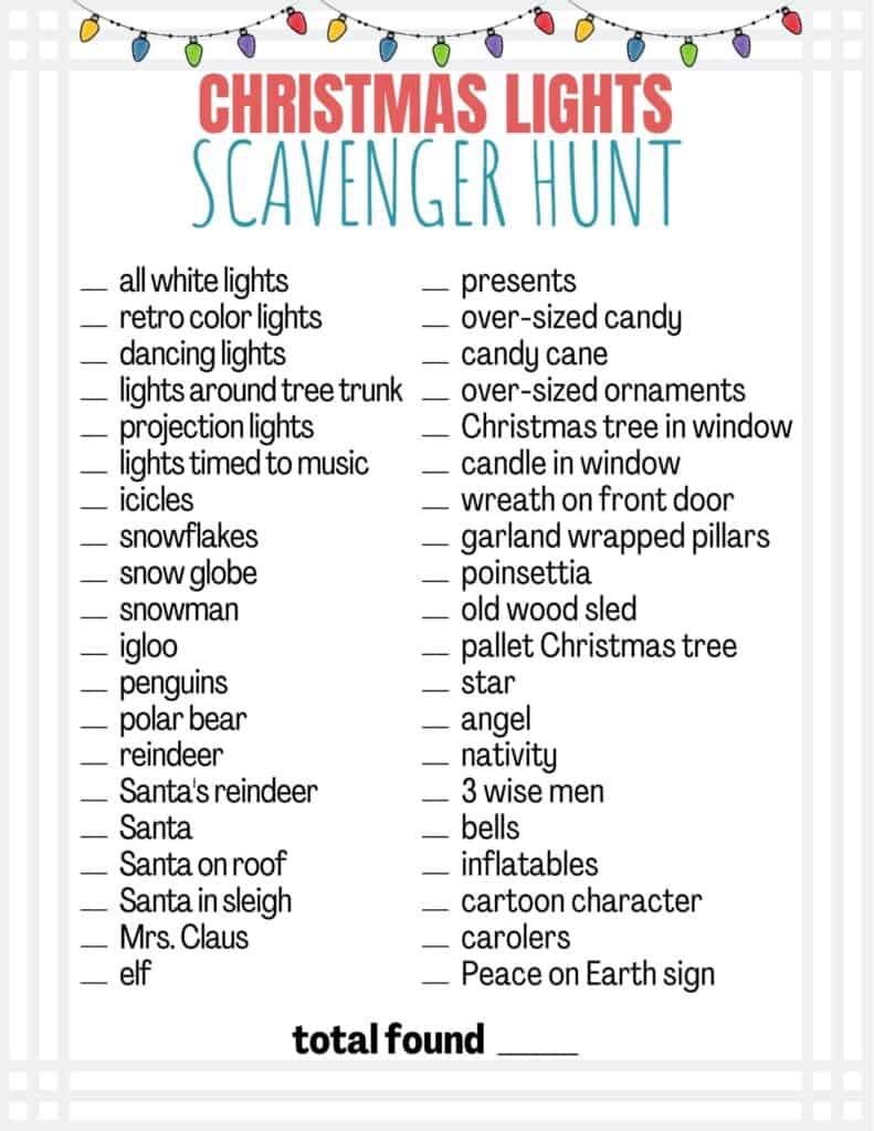 Christmas Lights Scavenger Hunt Free Printables We Three Shanes Christmas Lights Scavenger Hunt Free Printables We Three Shanes