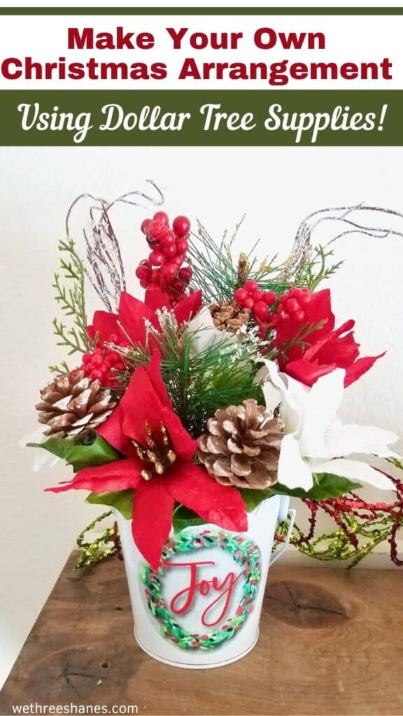 Learn how to make your own Christmas Floral Arrangements with this simple, step-by-step tutorial creating custom decor to match your home.