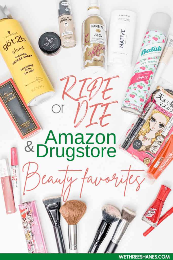 The best, affordable beauty products that can be found at the drugstore or on Amazon, that are amazing and won't break the bank. | We Three Shanes