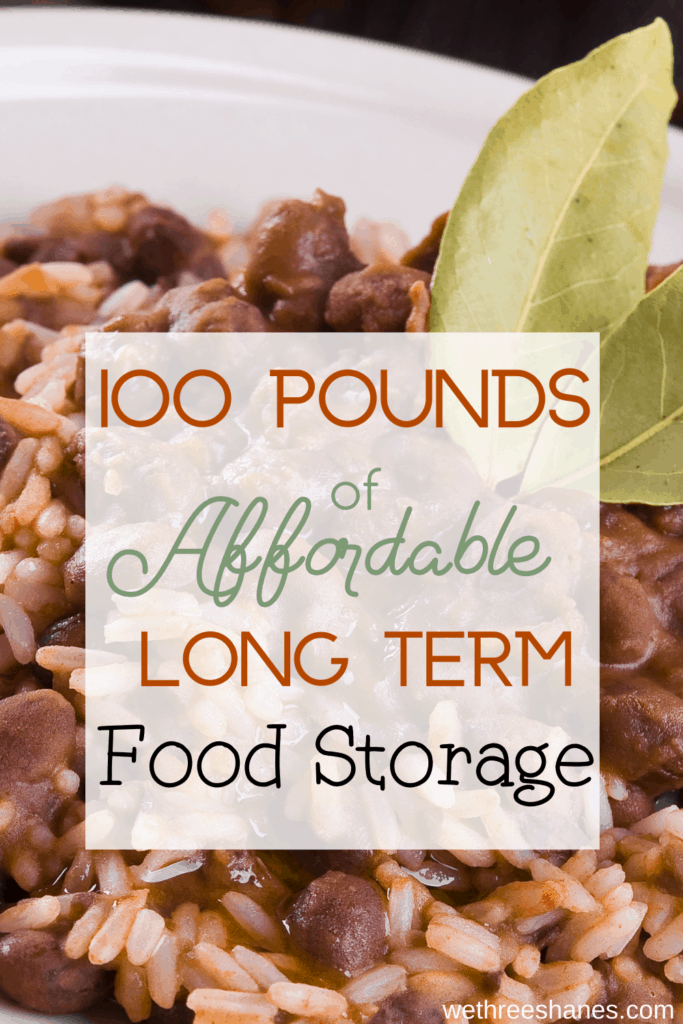 100 pounds of affordable food storage is possible. Let us teach you step by step how to get your long term storage.