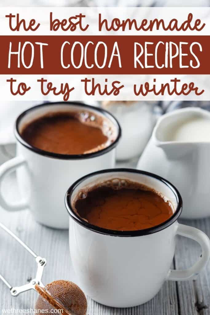Hot Chocolate is a must during the winter season so when you start to get bored with the regular stuff, give some of these unique and delicious recipes a try! | We Three Shanes