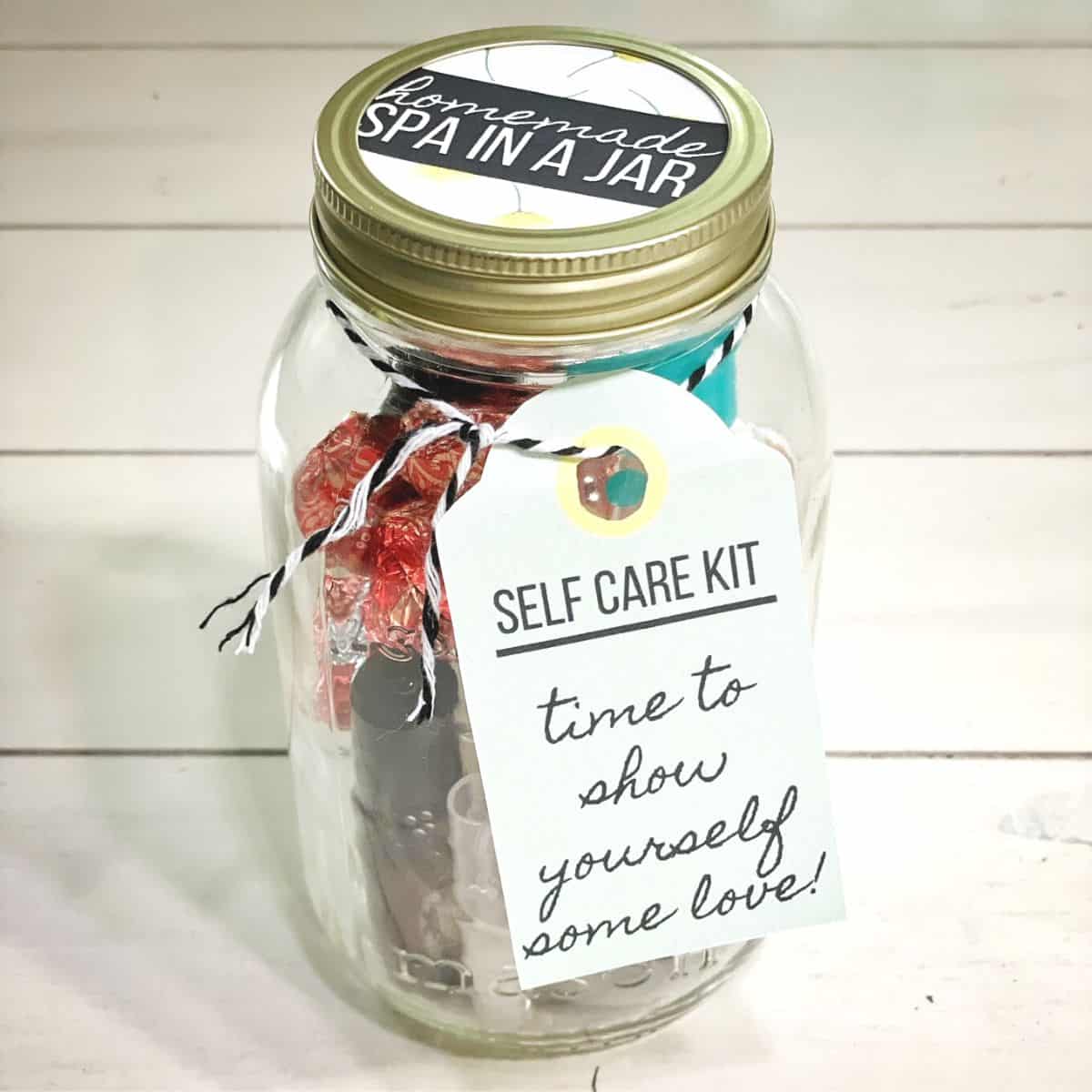 Homemade Spa In A  Jar Gift Idea