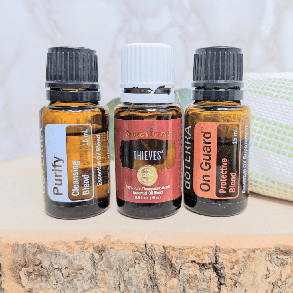 Best essential oil blends to use in your DIY natural cleaners, Purify, Thieves, and On Guard