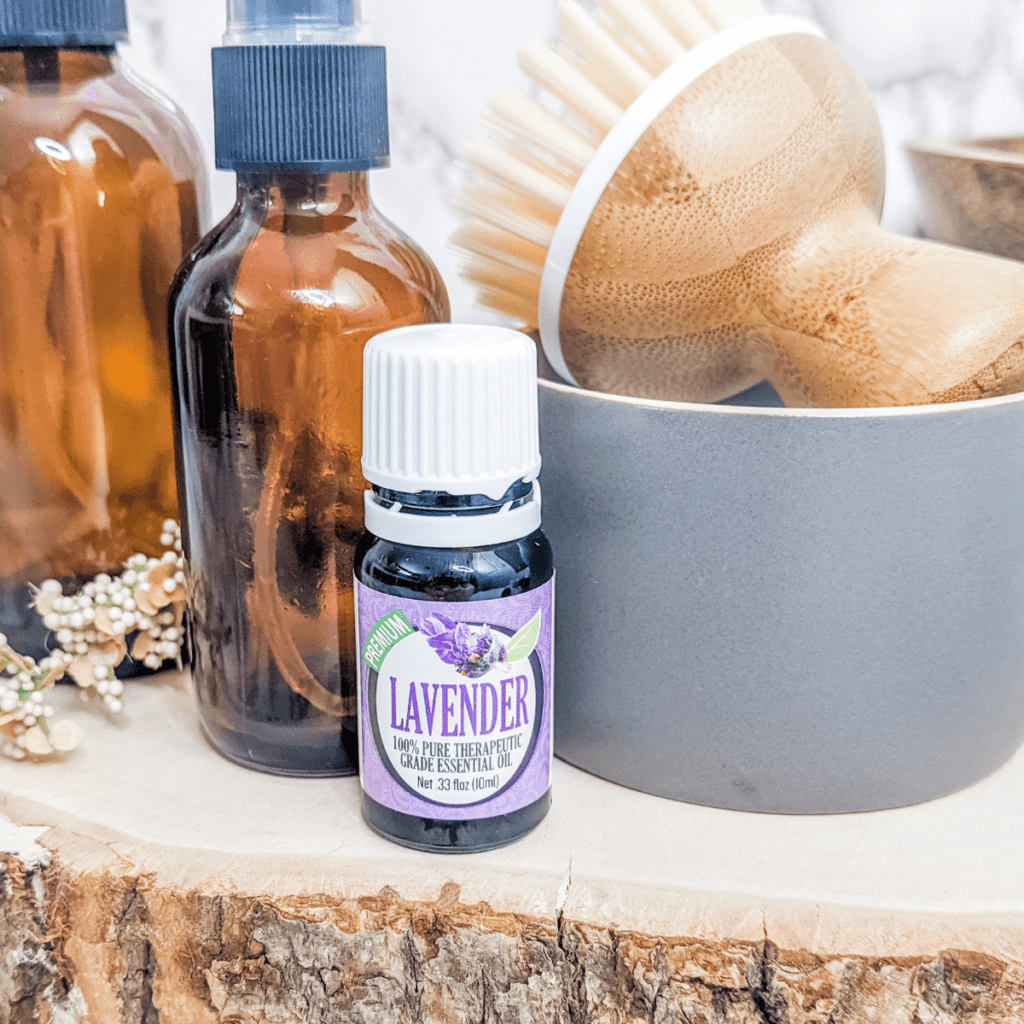 Lavender oil, one of the best oils to clean with in a house with young children or pets.