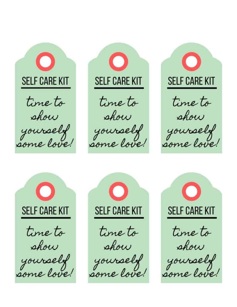 free printable self care jar tags