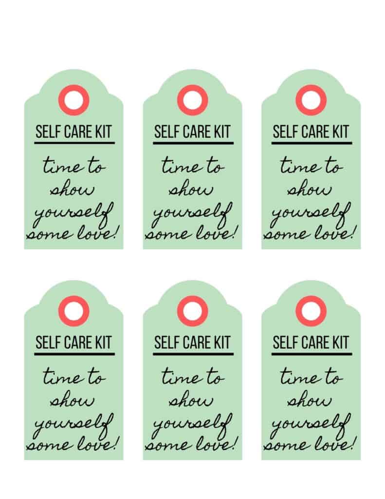 free printable self care jar tags