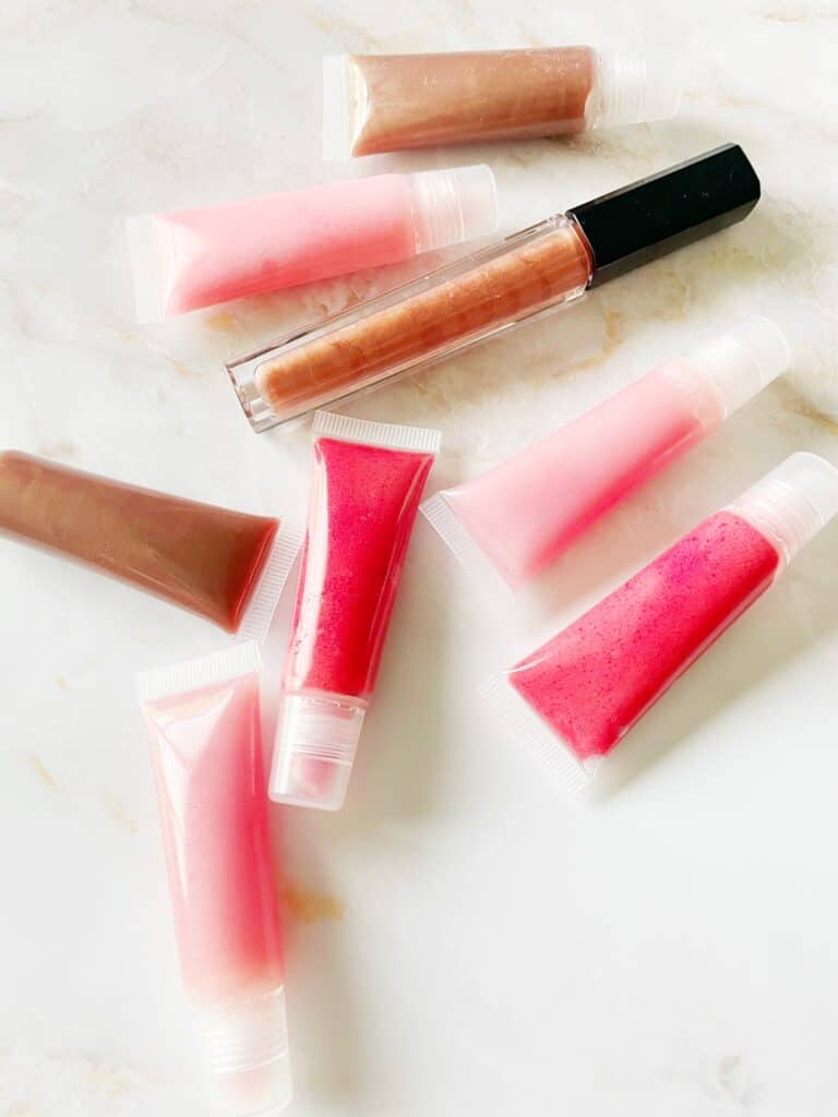 picture of homemade lip glosses