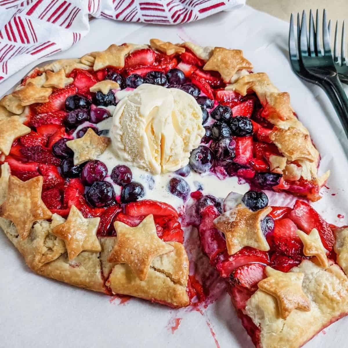 Easy Blueberry and Strawberry Galette Recipe