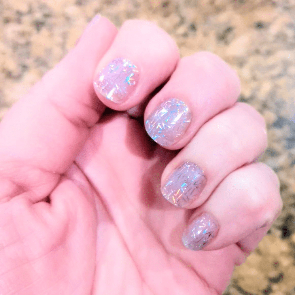 Dashing Diva Nails in Night Sky, five days in looking like they did on day one.