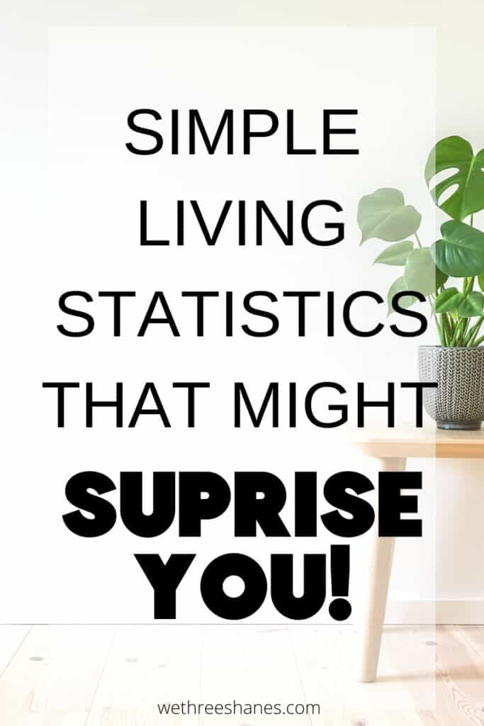 These simple living stats will inspire you to make some changes in your life.  | We Three Shanes