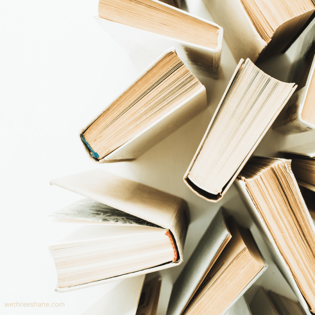 A photo of books representing our list for the 10 best simple living books.