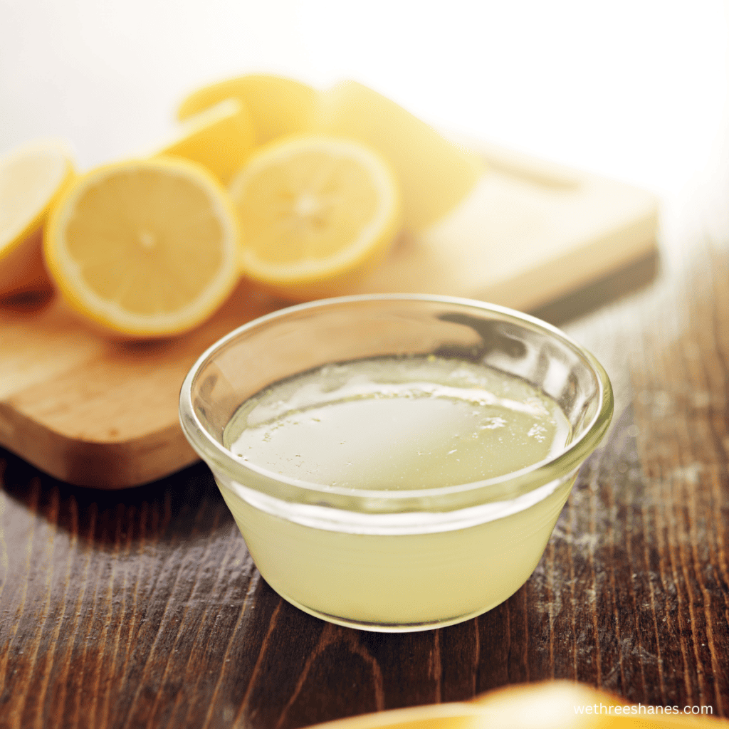 Lemon halves squeezed into a bowl used to help while cleaning your microwave.