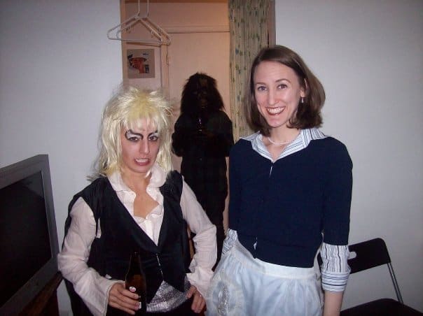 Thrift store costume ideas. A 50's house wife look and Jareth from the Laryrinth.