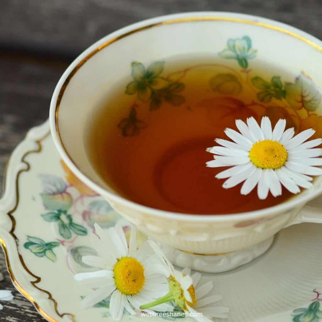Chamomile tea for cold and flu season.