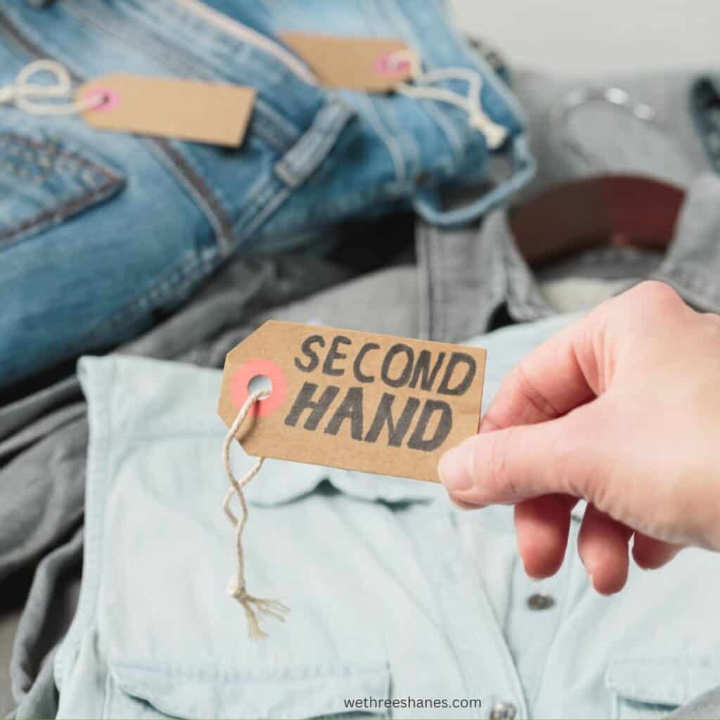 Shopping second hand clothing
